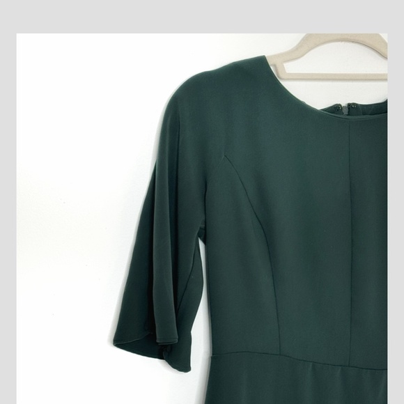 Amanda Uprichard Dress Ruffle Faux Wrap Hunter Green Mini Length Occasion Dress - Picture 10 of 15